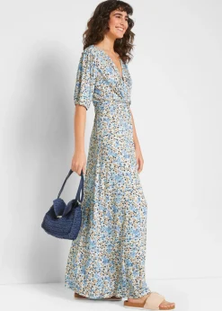 Vestido maxi premamá/de lactancia de punto
