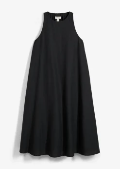 Vestido midi acampanado de mezcla de viscosa