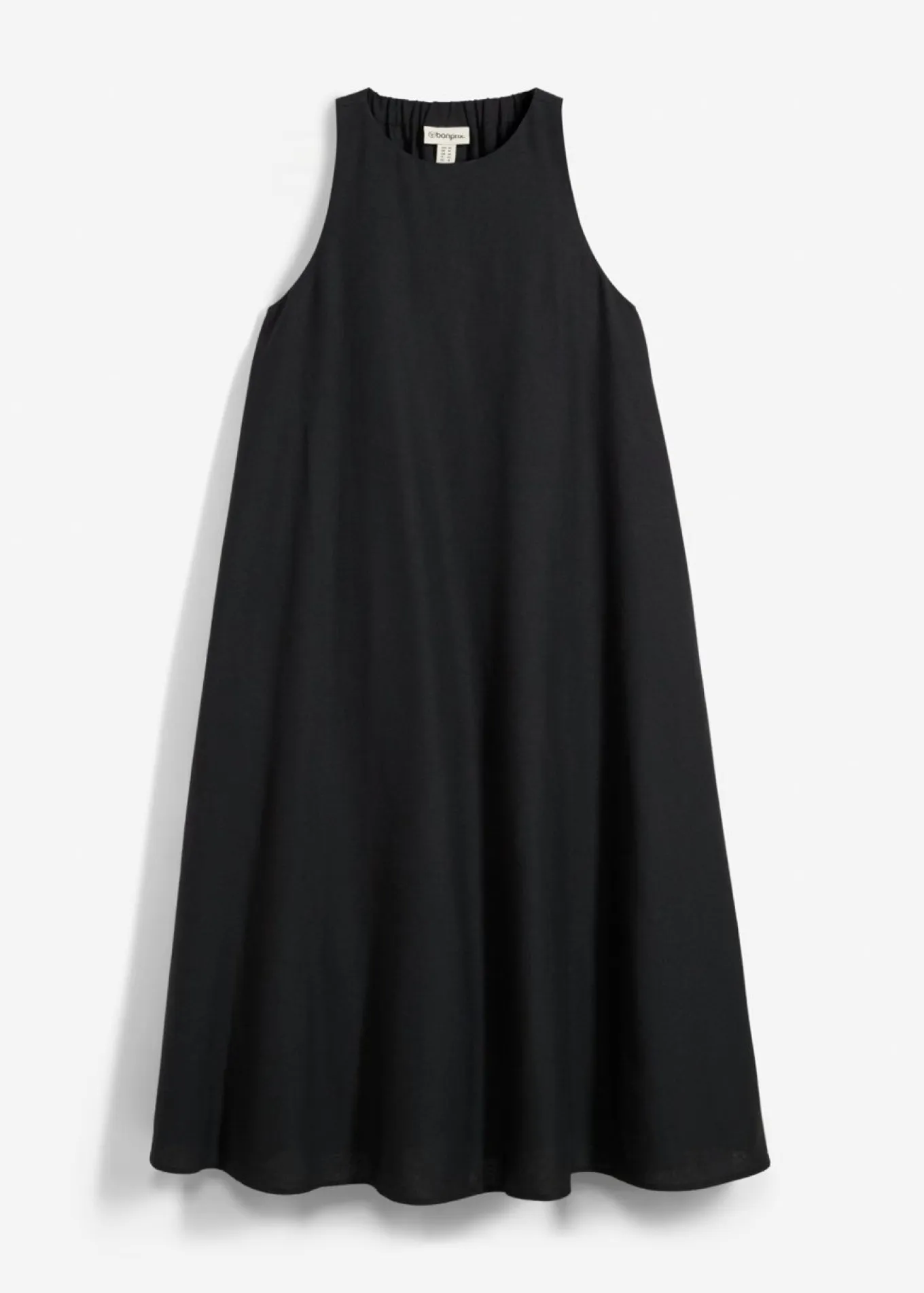 Vestido midi acampanado de mezcla de viscosa