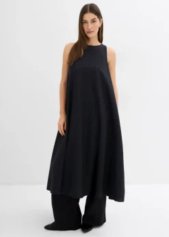 Vestido midi acampanado de mezcla de viscosa