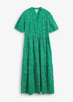 Vestido midi ancho de algodón puro