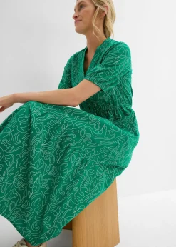 Vestido midi ancho de algodón puro
