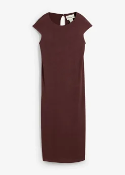 Vestido midi con aspecto de punto