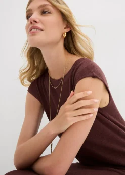 Vestido midi con aspecto de punto