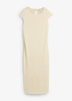 Vestido midi con aspecto de punto