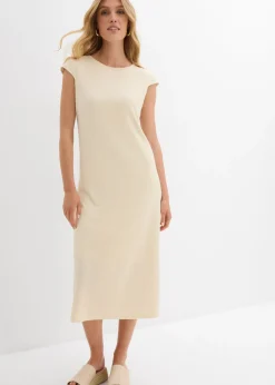 Vestido midi con aspecto de punto