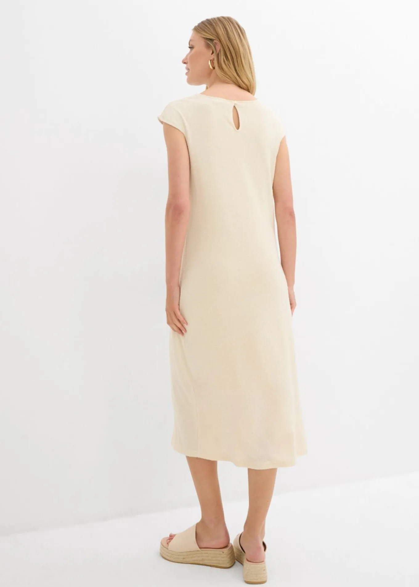 Vestido midi con aspecto de punto