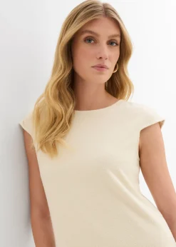 Vestido midi con aspecto de punto