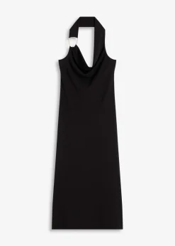 Vestido midi con detalle metálico decorativo