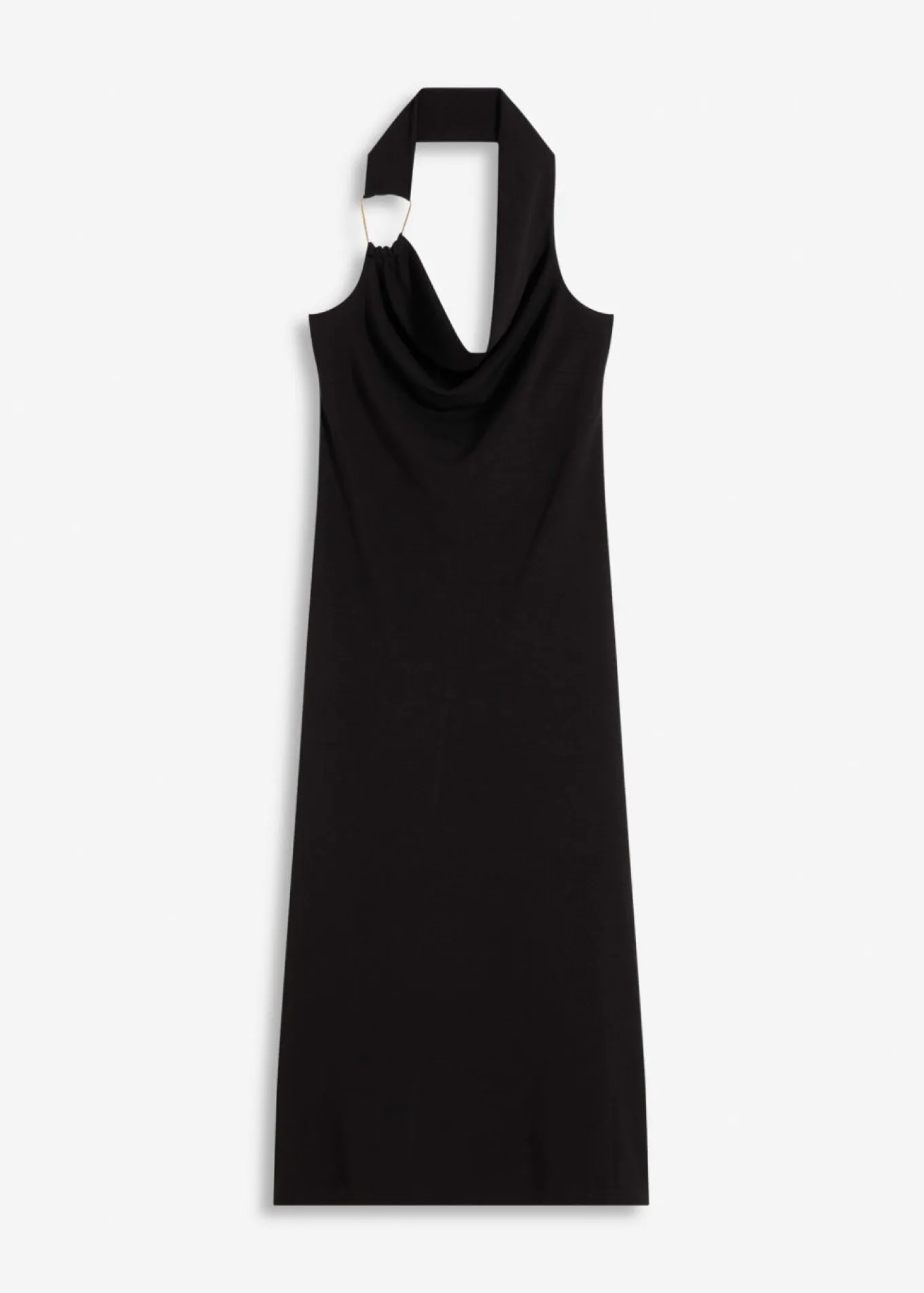 Vestido midi con detalle metálico decorativo