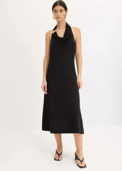 Vestido midi con detalle metálico decorativo