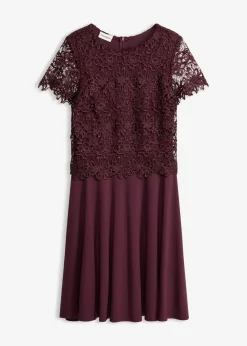 Vestido midi con encaje