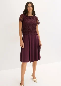Vestido midi con encaje