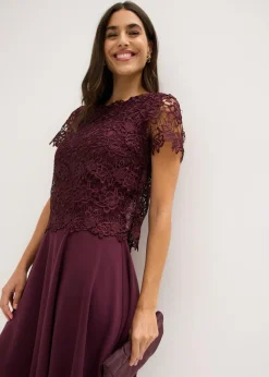 Vestido midi con encaje