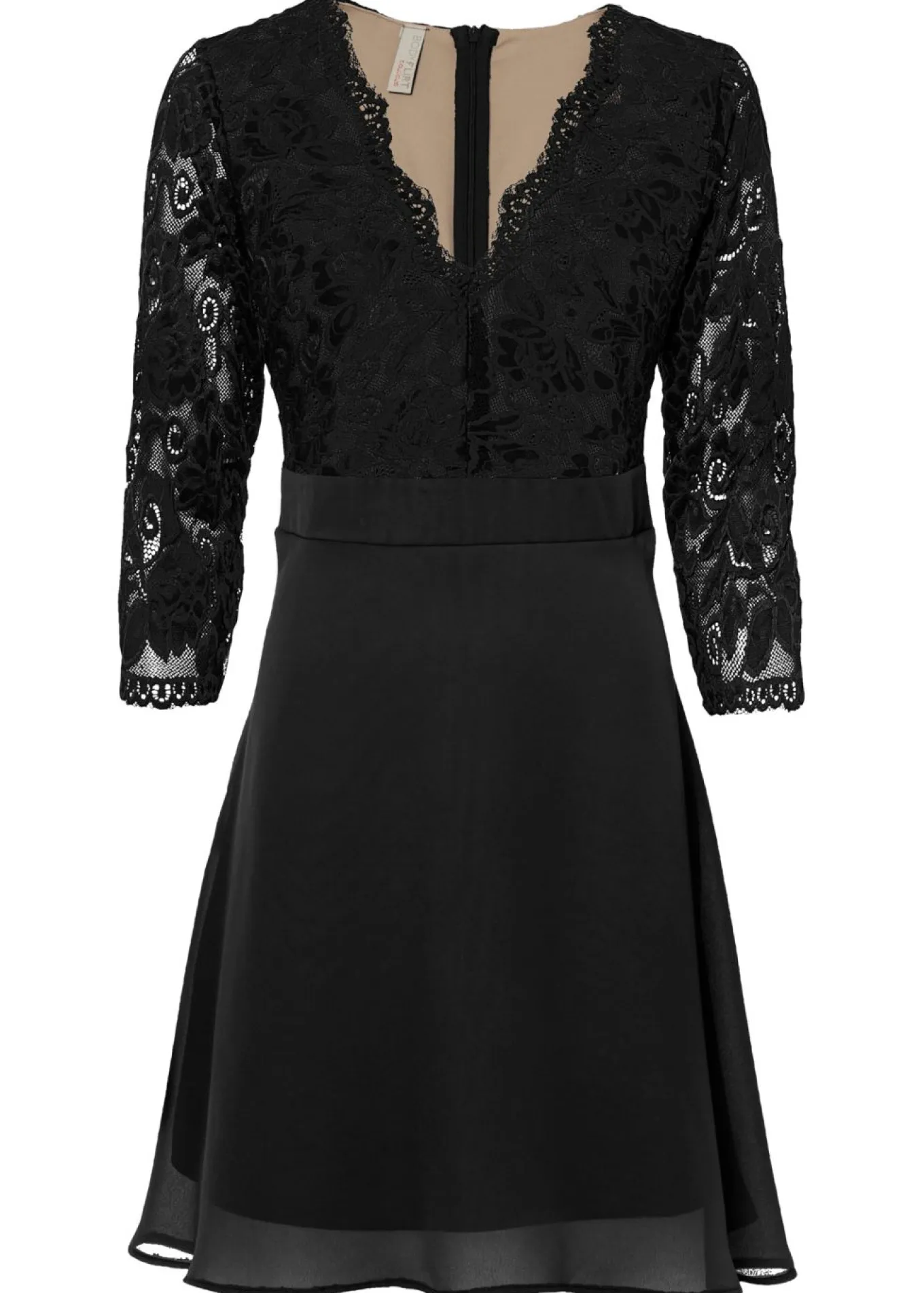 Vestido midi con encaje