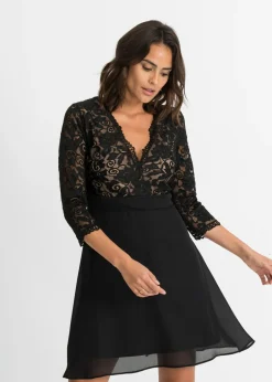 Vestido midi con encaje