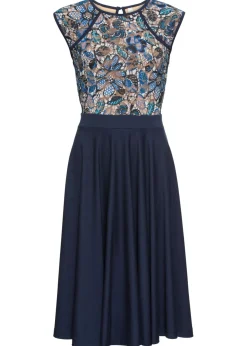 Vestido midi con encaje