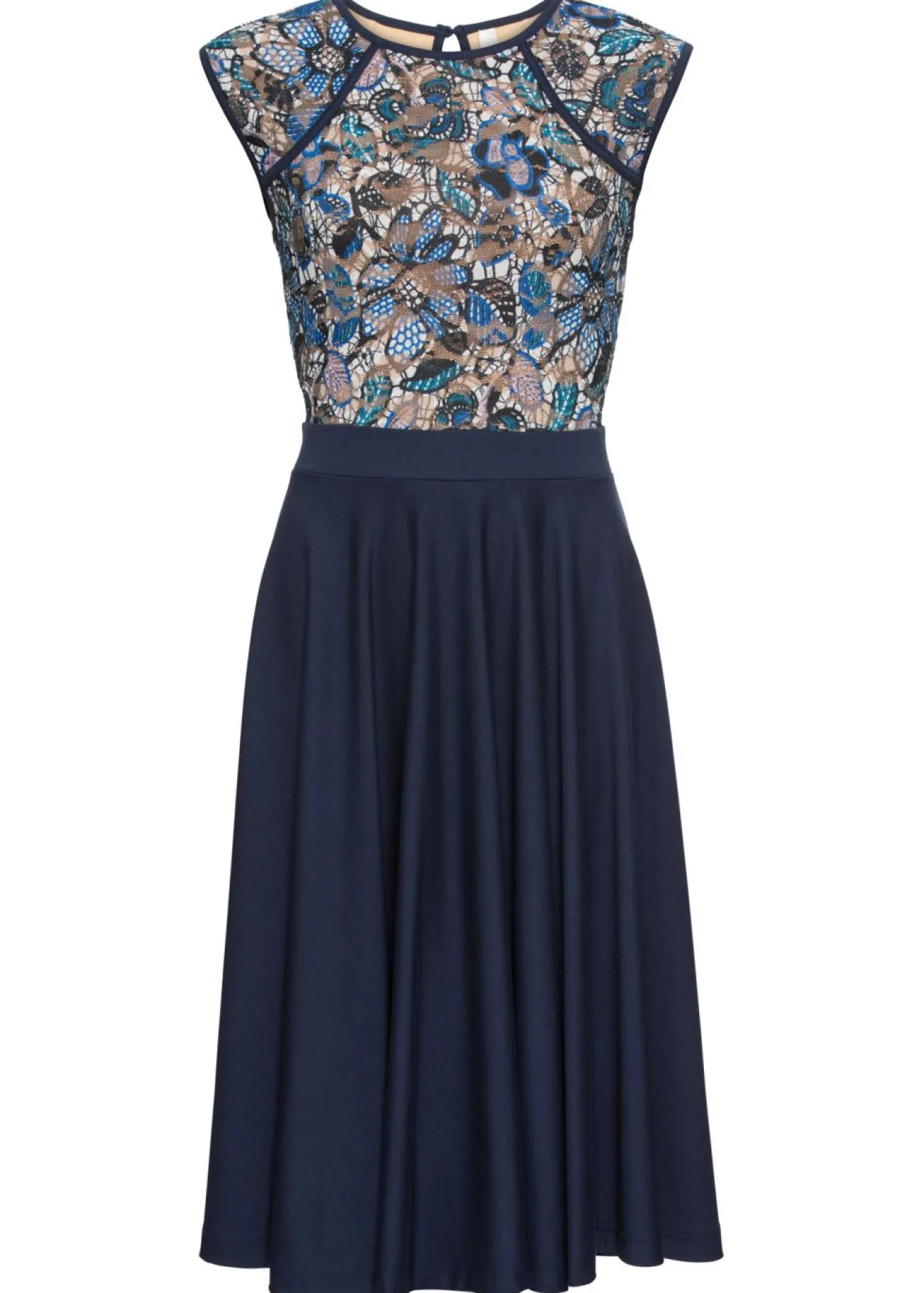 Vestido midi con encaje
