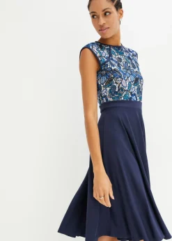 Vestido midi con encaje