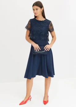 Vestido midi con encaje