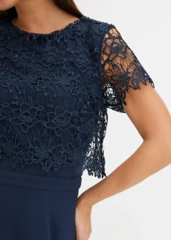 Vestido midi con encaje