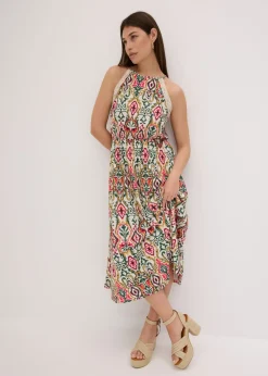 Vestido midi con encaje