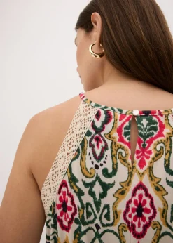 Vestido midi con encaje