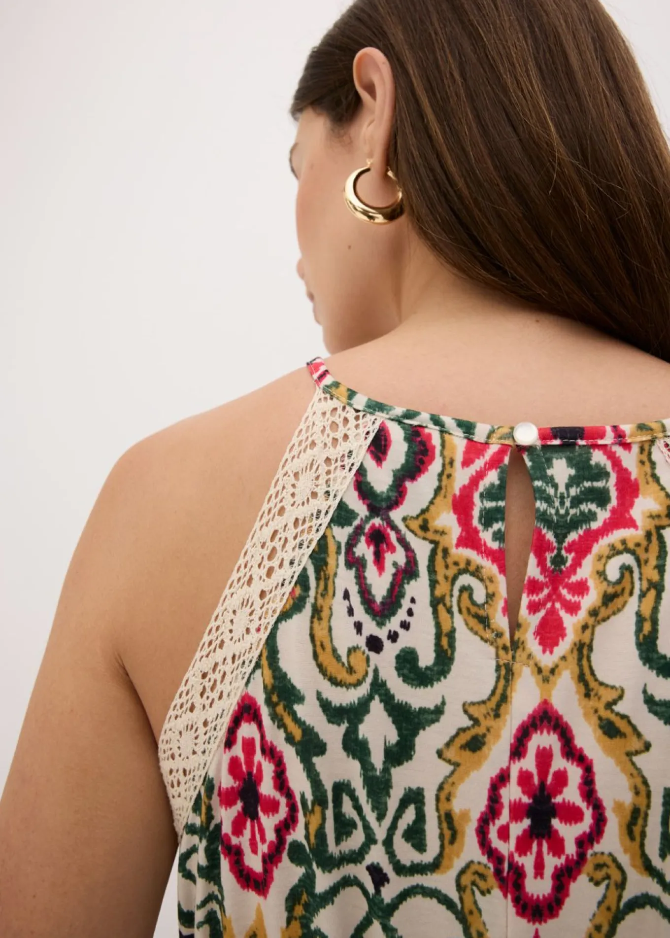 Vestido midi con encaje