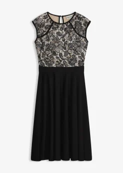 Vestido midi con encaje