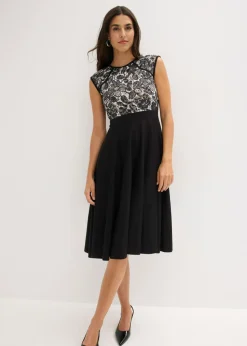 Vestido midi con encaje