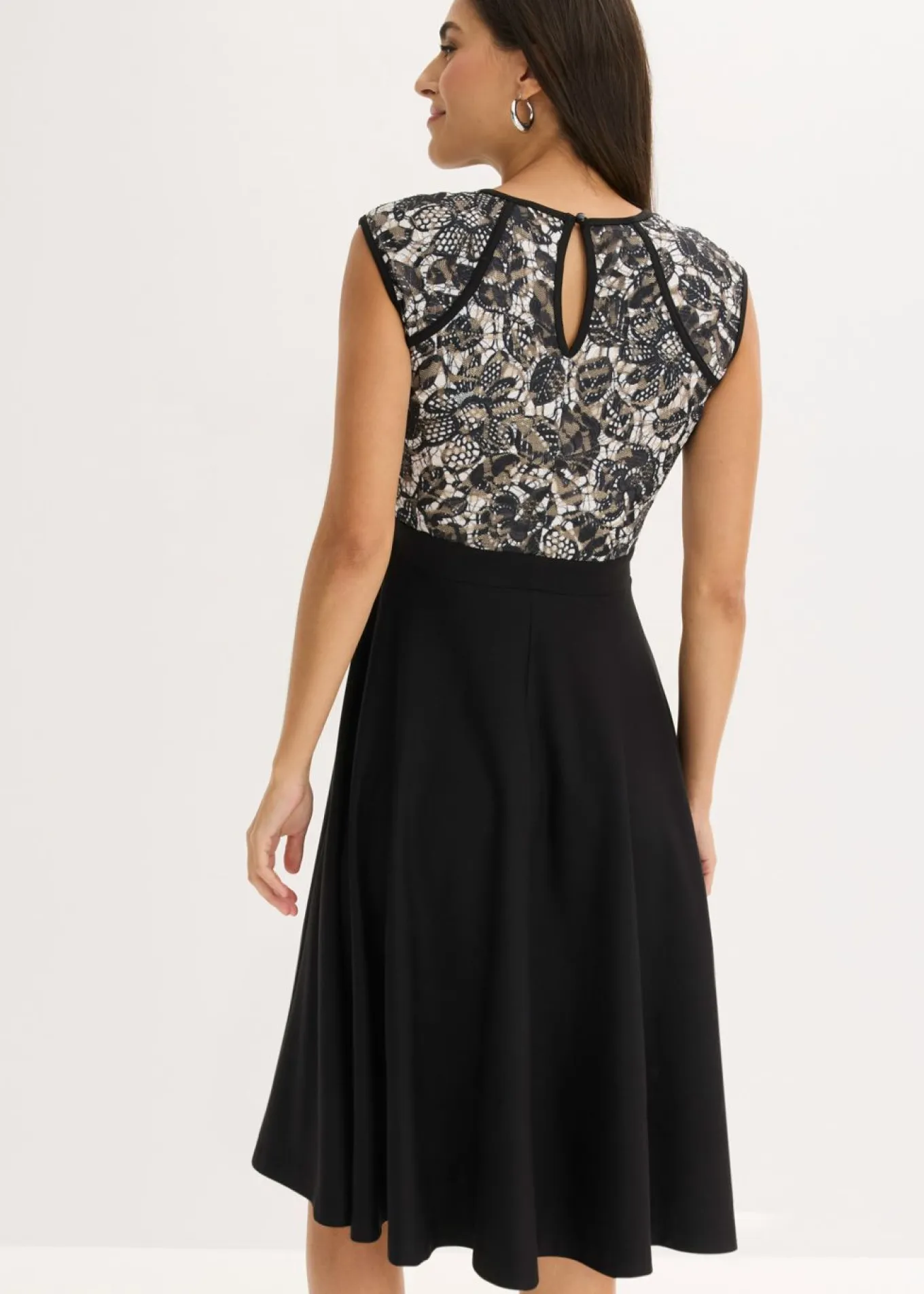 Vestido midi con encaje