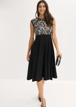 Vestido midi con encaje