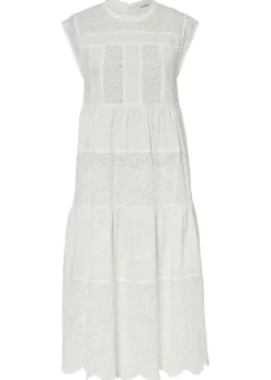 Vestido midi con encaje