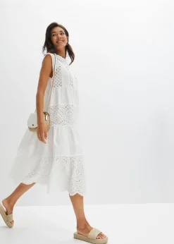 Vestido midi con encaje
