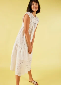 Vestido midi con encaje