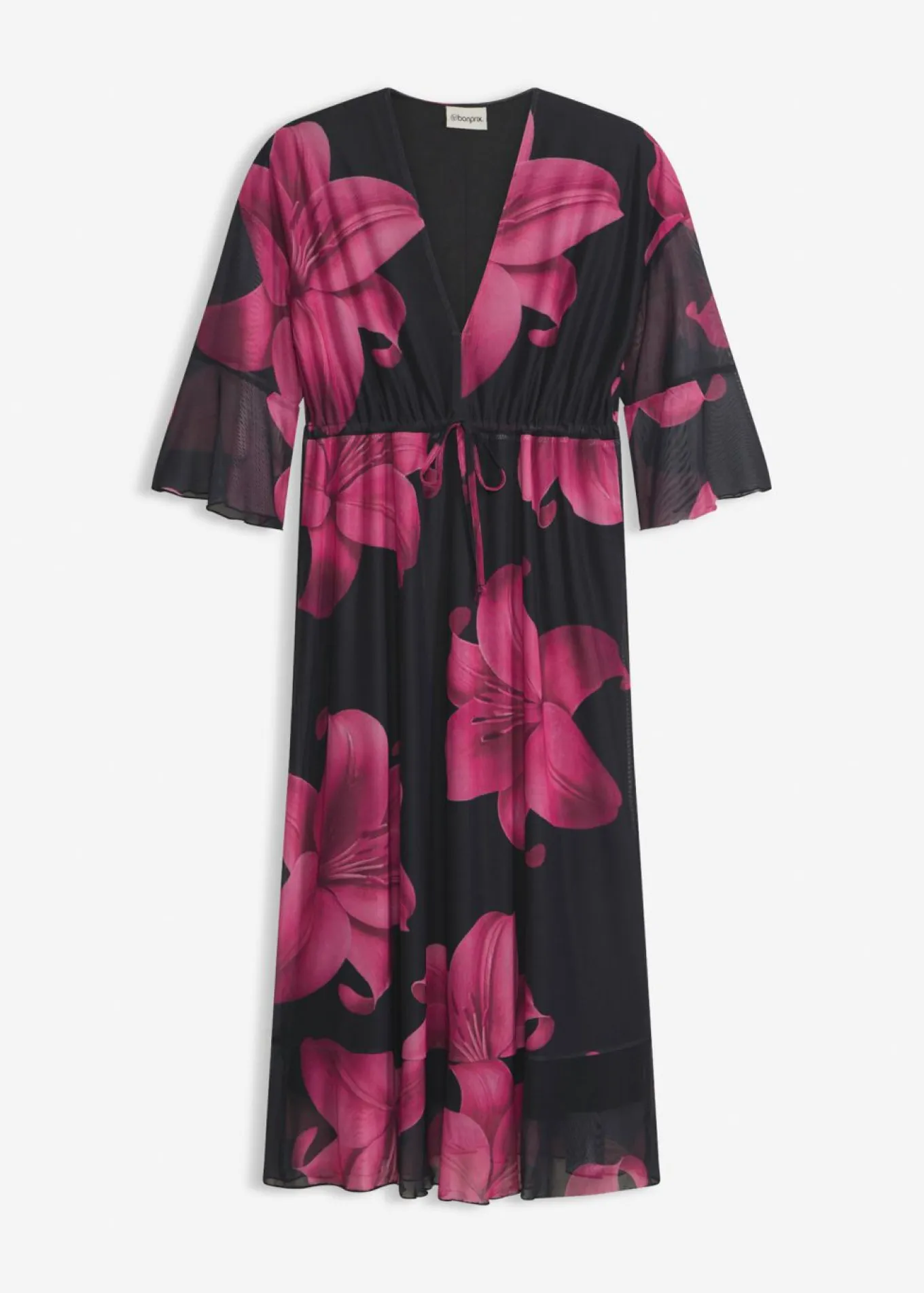 Vestido midi con escote pronunciado