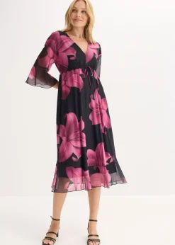 Vestido midi con escote pronunciado