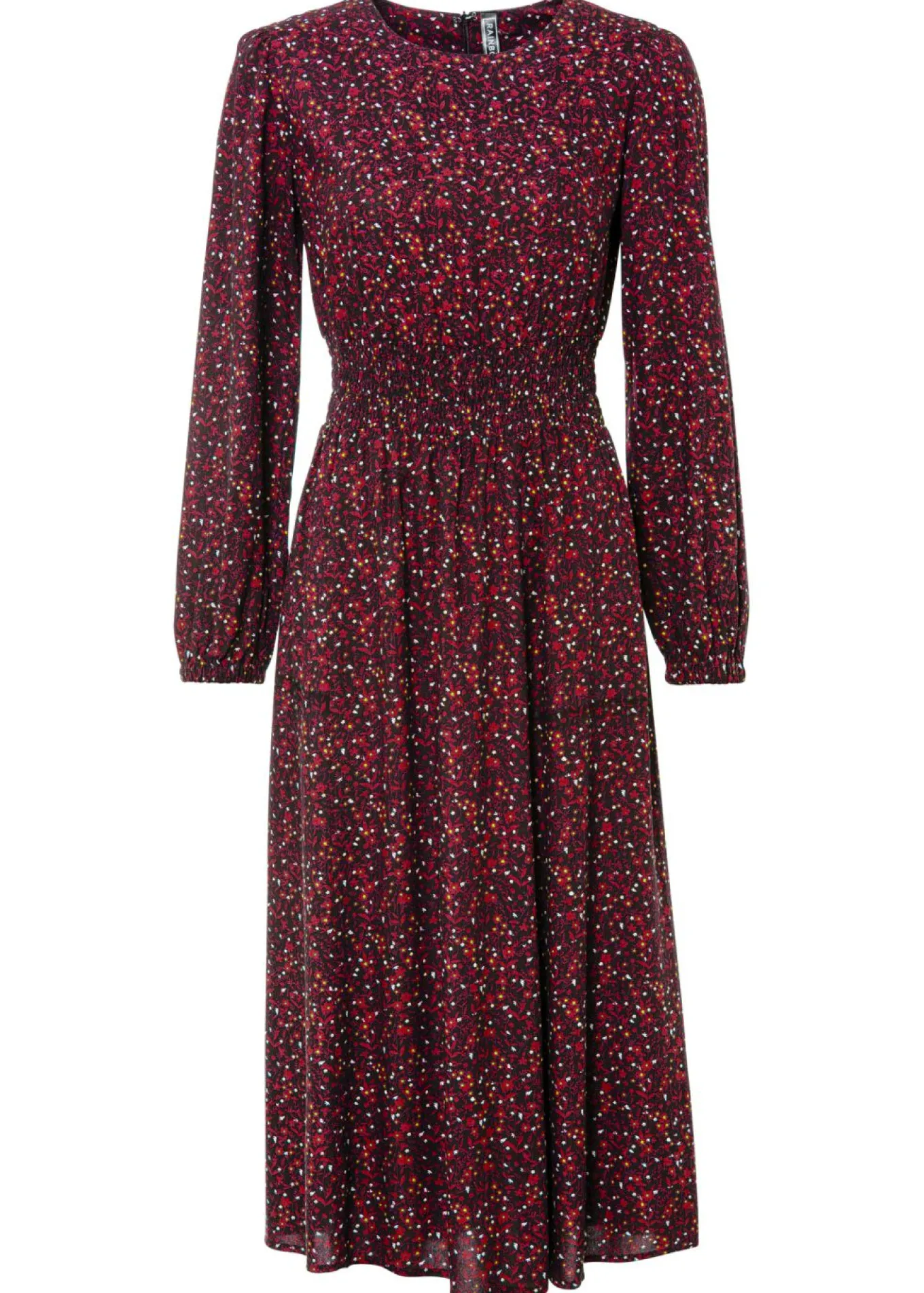 Vestido midi con estampado de flores