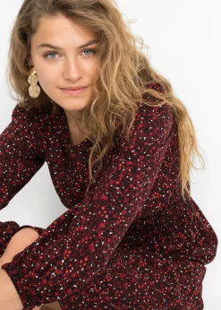 Vestido midi con estampado de flores