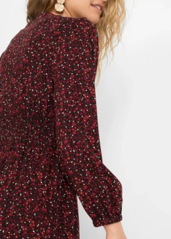 Vestido midi con estampado de flores