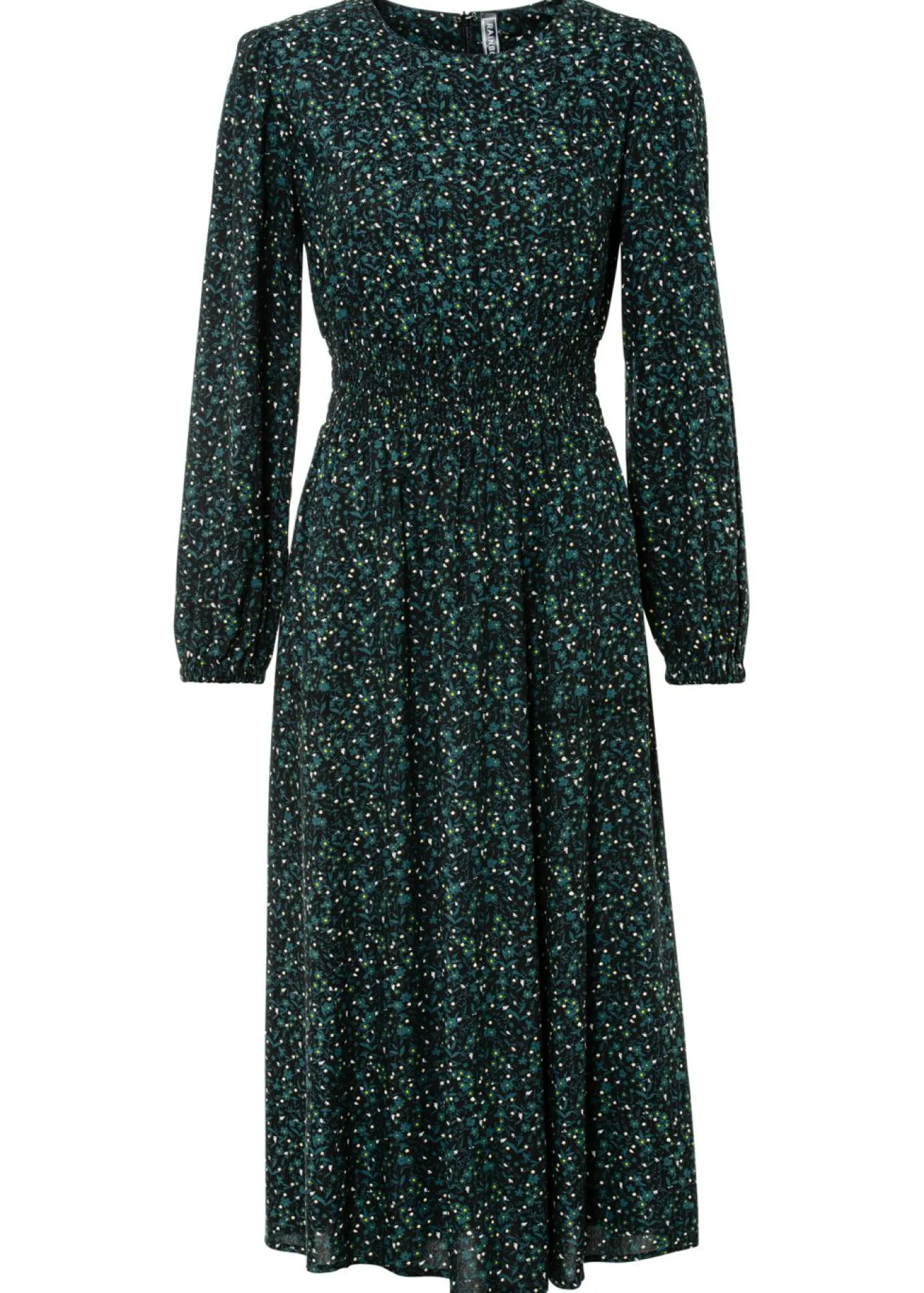 Vestido midi con estampado de flores