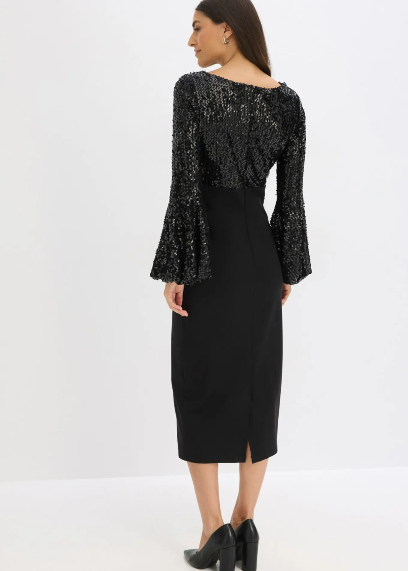 Vestido midi con lentejuelas