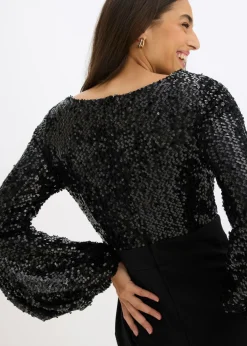 Vestido midi con lentejuelas