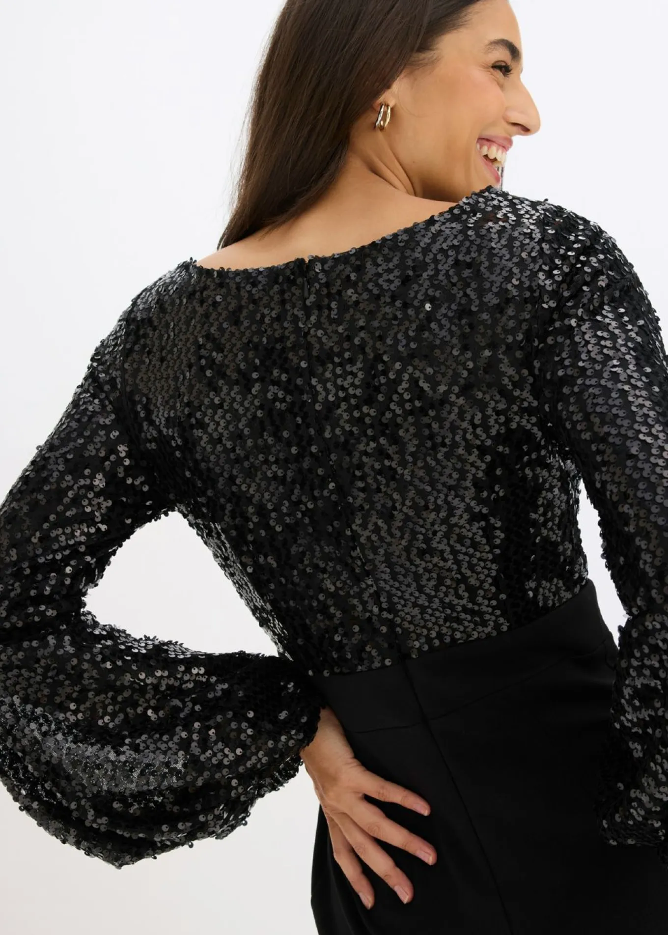 Vestido midi con lentejuelas
