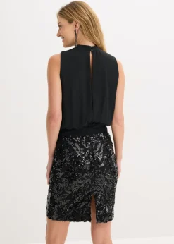 Vestido midi con lentejuelas