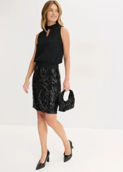 Vestido midi con lentejuelas
