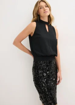 Vestido midi con lentejuelas
