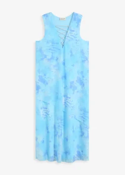 Vestido midi con malla