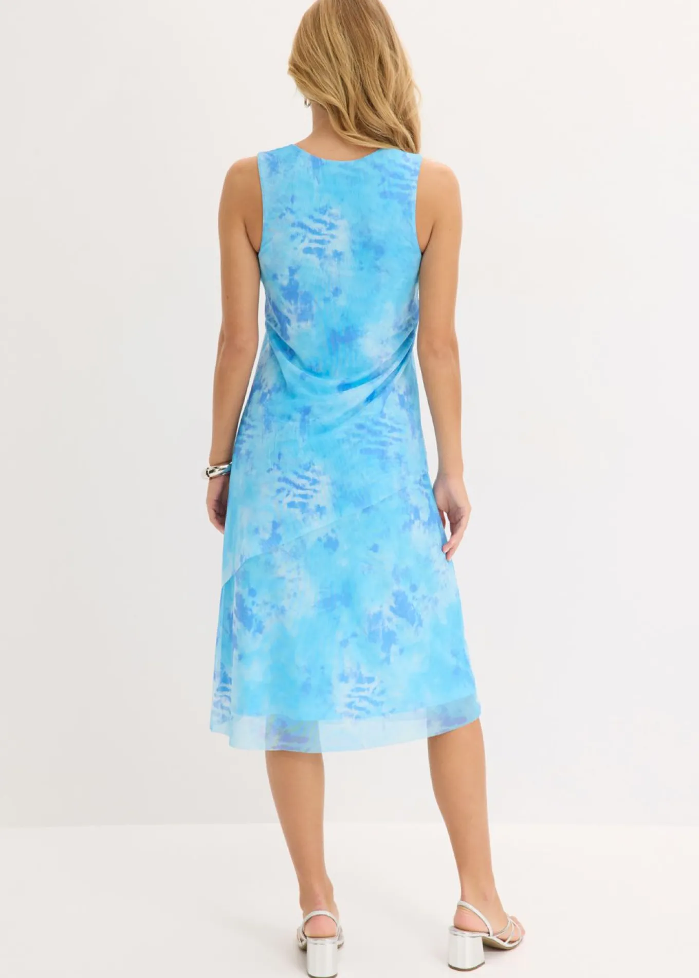 Vestido midi con malla