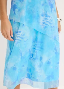 Vestido midi con malla